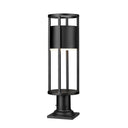 Z-Lite 7.25" Luca Glass 1 Light Outdoor Pier Mounted Fixture image