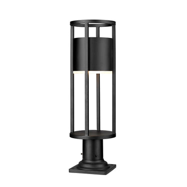 Z-Lite 7.25" Luca Glass 1 Light Outdoor Pier Mounted Fixture image