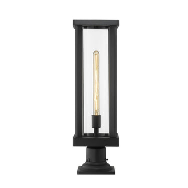 Z-Lite 7.5" Glenwood Glass 1 Light Outdoor Pier Mounted Fixture image 1