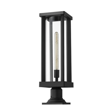 Z-Lite 7.5" Glenwood Glass 1 Light Outdoor Pier Mounted Fixture image 4
