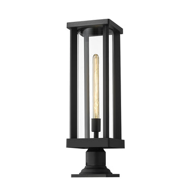 Z-Lite 7.5" Glenwood Glass 1 Light Outdoor Pier Mounted Fixture image