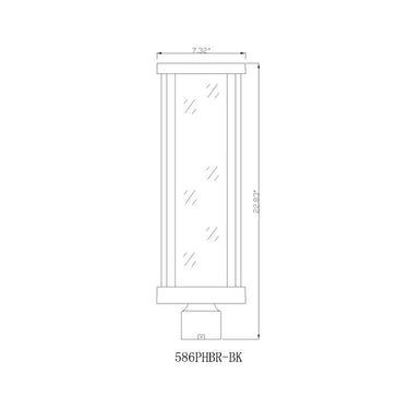 Z-Lite 7.5" Glenwood Glass 1 Light Outdoor Post Mount Fixture image 5