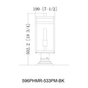 Z-Lite 7.5" Nuri 1 Light Outdoor Pier Mounted Fixture image 7