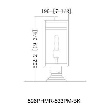 Z-Lite 7.5" Nuri 1 Light Outdoor Pier Mounted Fixture image 7