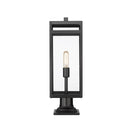 Z-Lite 7.5" Nuri Glass 1 Light Outdoor Pier Mounted Fixture image 1