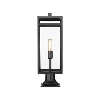 Z-Lite 7.5" Nuri Glass 1 Light Outdoor Pier Mounted Fixture image 1