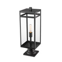 Z-Lite 7.5" Nuri Glass 1 Light Outdoor Pier Mounted Fixture image 2