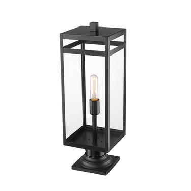 Z-Lite 7.5" Nuri Glass 1 Light Outdoor Pier Mounted Fixture image 2