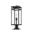 Z-Lite 7.5" Nuri Glass 1 Light Outdoor Pier Mounted Fixture image 4