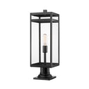 Z-Lite 7.5" Nuri Glass 1 Light Outdoor Pier Mounted Fixture image