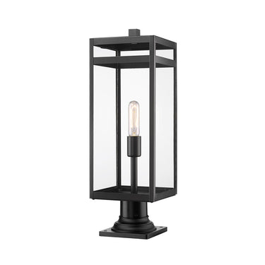 Z-Lite 7.5" Nuri Glass 1 Light Outdoor Pier Mounted Fixture image