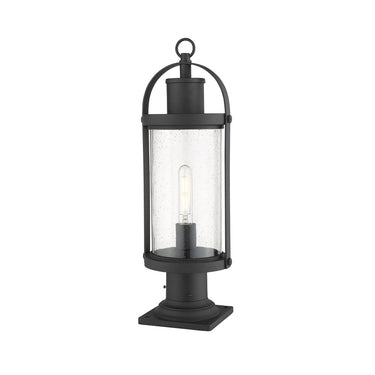 Z-Lite 7.5" Roundhouse Glass 1 Light Outdoor Pier Mounted Fixture image 2