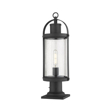 Z-Lite 7.5" Roundhouse Glass 1 Light Outdoor Pier Mounted Fixture image 3