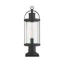 Z-Lite 7.5" Roundhouse Glass 1 Light Outdoor Pier Mounted Fixture image 4