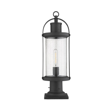 Z-Lite 7.5" Roundhouse Glass 1 Light Outdoor Pier Mounted Fixture image 4