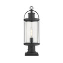 Z-Lite 7.5" Roundhouse Glass 1 Light Outdoor Pier Mounted Fixture image