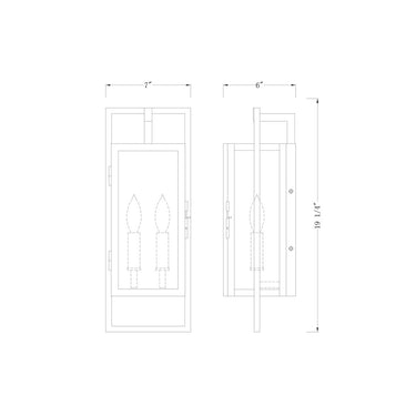 Z-Lite 7" Lucian 2 Light Outdoor Wall image 7
