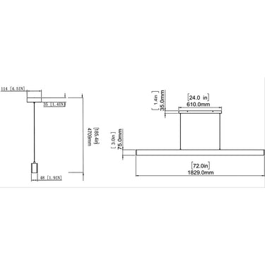Z-Lite 72" Long Hudson 1 Light Linear Chandelier image 21