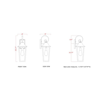 Z-Lite 8" Gannon 1 Light Outdoor Wall image 7