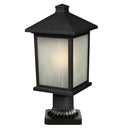 Z-Lite 8" Holbrook Glass 1 Light Outdoor Pier Mounted Fixture image