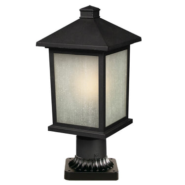 Z-Lite 8" Holbrook Glass 1 Light Outdoor Pier Mounted Fixture image
