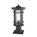 Z-Lite 8" Jordan Glass 1 Light Outdoor Pier Mounted Fixture image 2