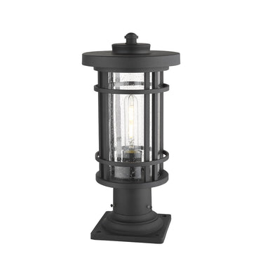 Z-Lite 8" Jordan Glass 1 Light Outdoor Pier Mounted Fixture image 2