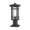Z-Lite 8" Jordan Glass 1 Light Outdoor Pier Mounted Fixture image 3