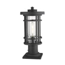 Z-Lite 8" Jordan Glass 1 Light Outdoor Pier Mounted Fixture image 4