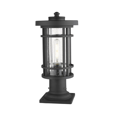 Z-Lite 8" Jordan Glass 1 Light Outdoor Pier Mounted Fixture image 4