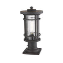 Z-Lite 8" Jordan Glass 1 Light Outdoor Pier Mounted Fixture image 5