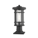Z-Lite 8" Jordan Glass 1 Light Outdoor Pier Mounted Fixture image 6