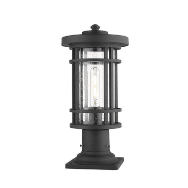 Z-Lite 8" Jordan Glass 1 Light Outdoor Pier Mounted Fixture image 6