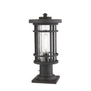 Z-Lite 8" Jordan Glass 1 Light Outdoor Pier Mounted Fixture image 7