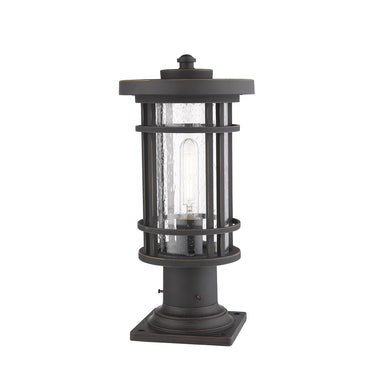 Z-Lite 8" Jordan Glass 1 Light Outdoor Pier Mounted Fixture image 7