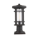 Z-Lite 8" Jordan Glass 1 Light Outdoor Pier Mounted Fixture image 9