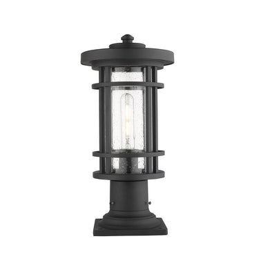 Z-Lite 8" Jordan Glass 1 Light Outdoor Pier Mounted Fixture image