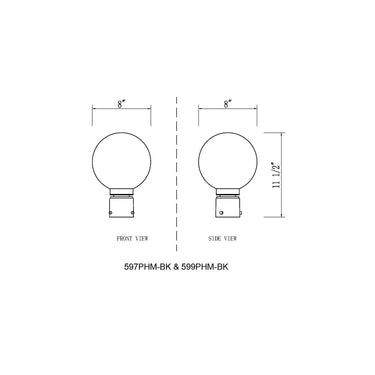 Z-Lite 8" Laurent 1 Light Outdoor Post Mount Fixture image 10