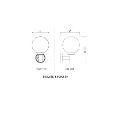 Z-Lite 8" Laurent 1 Light Outdoor Wall image 7