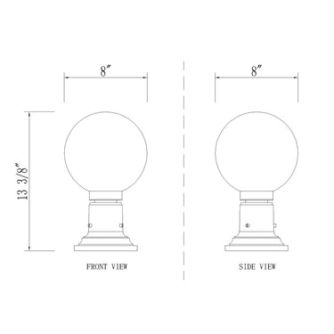 Z-Lite 8" Laurent Glass 1 Light Outdoor Pier Mounted Fixture image 14