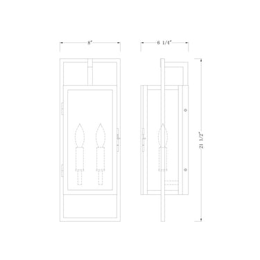 Z-Lite 8" Lucian 2 Light Outdoor Wall image 7