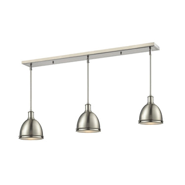 Z-Lite 8" Mason Steel 3 Light Linear Chandelier image
