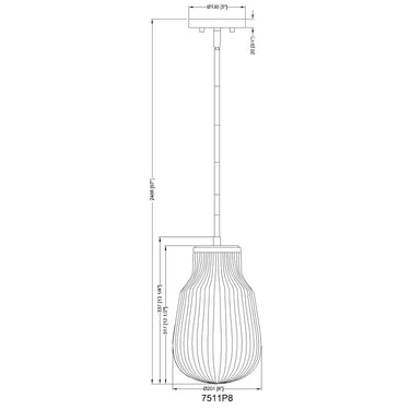 Z-Lite 8" Newbury 1 Light Pendant image 14