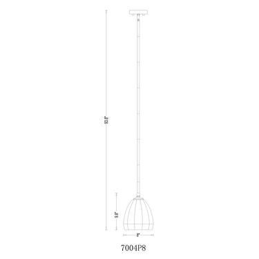 Z-Lite 8" Oren 1 Light Pendant image 14