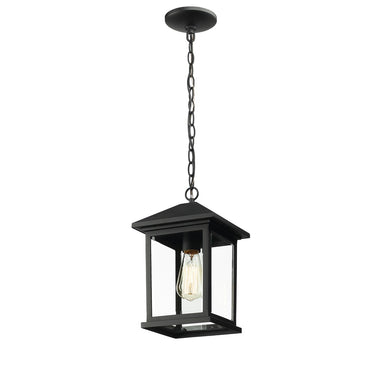 Z-Lite 8" Portland 1 Light Outdoor Chain Mount Ceiling Fixture image 1