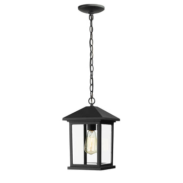 Z-Lite 8" Portland 1 Light Outdoor Chain Mount Ceiling Fixture image