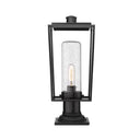 Z-Lite 8" Sheridan Glass 1 Light Outdoor Pier Mounted Fixture image 1