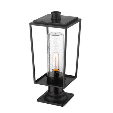 Z-Lite 8" Sheridan Glass 1 Light Outdoor Pier Mounted Fixture image 2