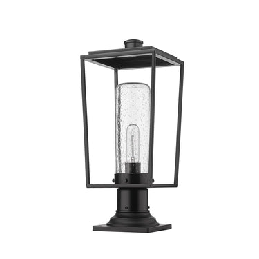 Z-Lite 8" Sheridan Glass 1 Light Outdoor Pier Mounted Fixture image 4
