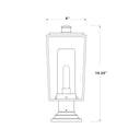 Z-Lite 8" Sheridan Glass 1 Light Outdoor Pier Mounted Fixture image 7